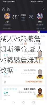 湖人vs鹈鹕詹姆斯得分,湖人vs鹈鹕詹姆斯数据