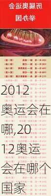 2012奥运会在哪,2012奥运会在哪个国家