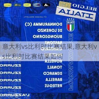 意大利vs比利时比赛结果,意大利vs比利时比赛结果如何