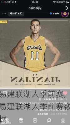 易建联湖人季前赛,易建联湖人季前赛数据