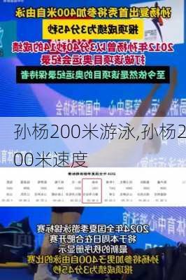 孙杨200米游泳,孙杨200米速度