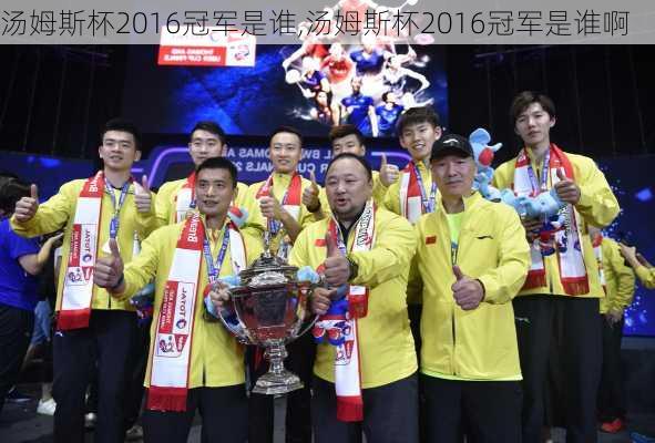 汤姆斯杯2016冠军是谁,汤姆斯杯2016冠军是谁啊