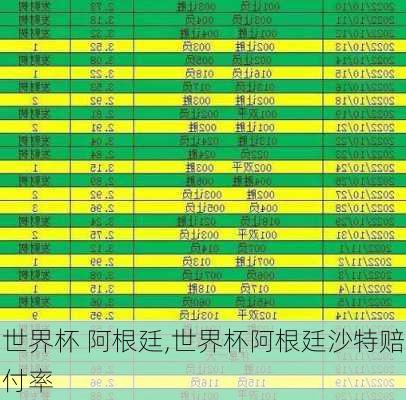 世界杯 阿根廷,世界杯阿根廷沙特赔付率