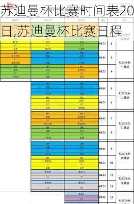 苏迪曼杯比赛时间表20日,苏迪曼杯比赛日程
