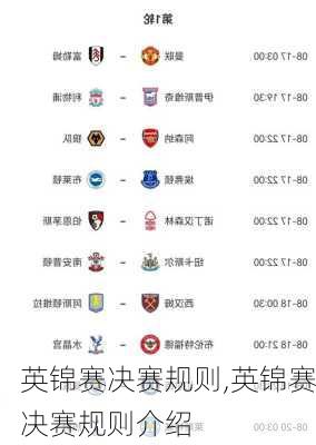 英锦赛决赛规则,英锦赛决赛规则介绍