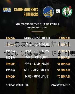 nba总决赛赛程出炉时间,nba总决赛赛程出炉时间表