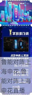 鲁能对阵上海申花,鲁能对阵上海申花直播