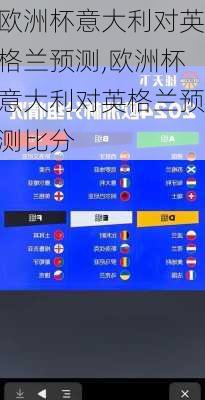 欧洲杯意大利对英格兰预测,欧洲杯意大利对英格兰预测比分