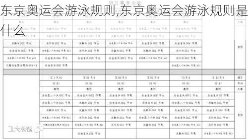 东京奥运会游泳规则,东京奥运会游泳规则是什么