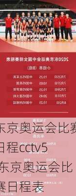 东京奥运会比赛日程cctv5,东京奥运会比赛日程表
