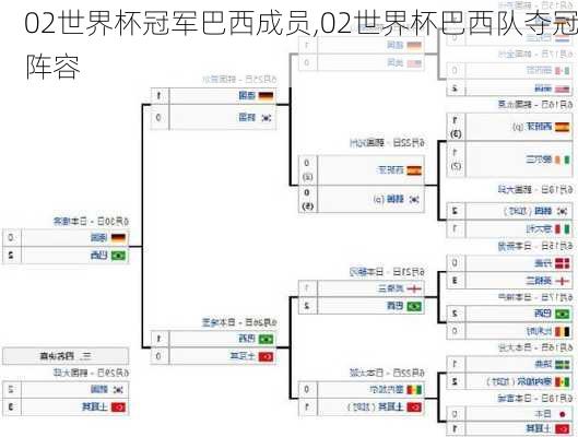 02世界杯冠军巴西成员,02世界杯巴西队夺冠阵容