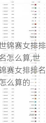世锦赛女排排名怎么算,世锦赛女排排名怎么算的