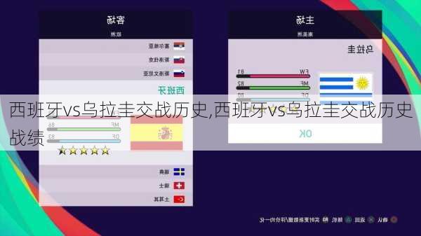 西班牙vs乌拉圭交战历史,西班牙vs乌拉圭交战历史战绩