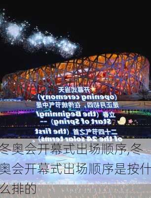 冬奥会开幕式出场顺序,冬奥会开幕式出场顺序是按什么排的