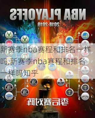 新赛季nba赛程和排名一样吗,新赛季nba赛程和排名一样吗知乎