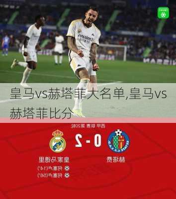 皇马vs赫塔菲大名单,皇马vs赫塔菲比分