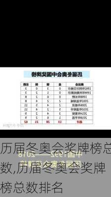 历届冬奥会奖牌榜总数,历届冬奥会奖牌榜总数排名