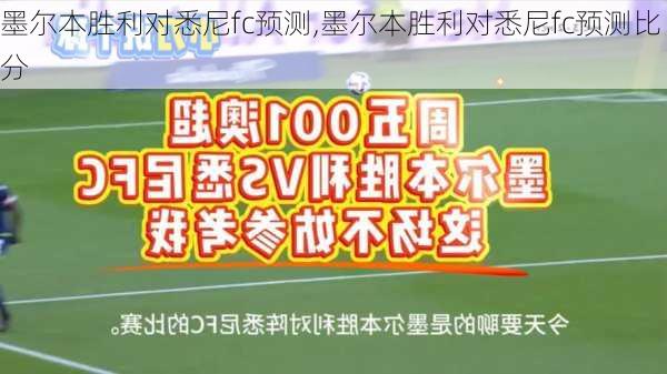 墨尔本胜利对悉尼fc预测,墨尔本胜利对悉尼fc预测比分