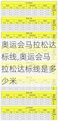 奥运会马拉松达标线,奥运会马拉松达标线是多少米