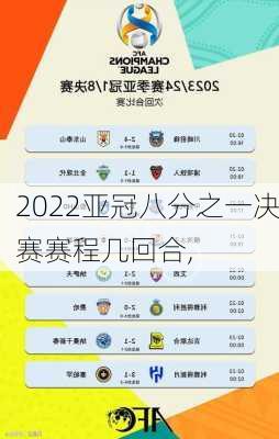 2022亚冠八分之一决赛赛程几回合,
