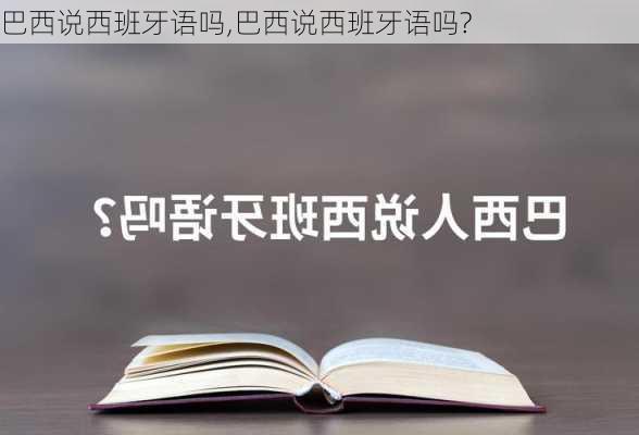 巴西说西班牙语吗,巴西说西班牙语吗?