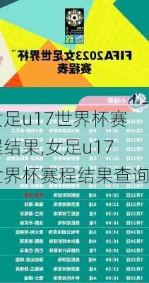 女足u17世界杯赛程结果,女足u17世界杯赛程结果查询