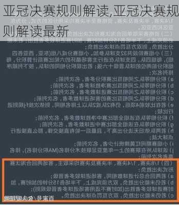 亚冠决赛规则解读,亚冠决赛规则解读最新