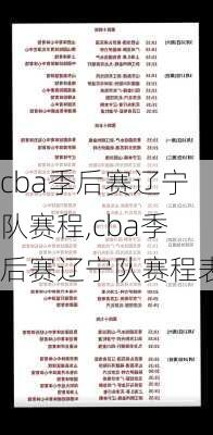 cba季后赛辽宁队赛程,cba季后赛辽宁队赛程表