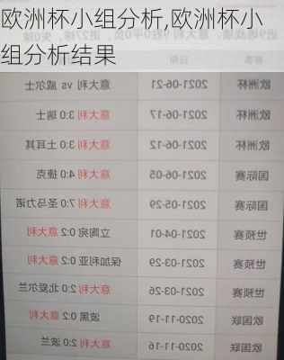 欧洲杯小组分析,欧洲杯小组分析结果