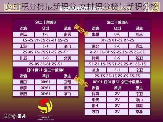 女排积分榜最新积分,女排积分榜最新积分榜