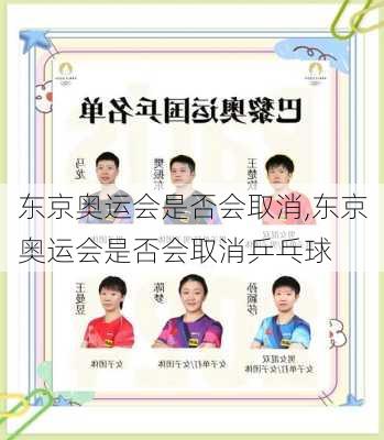 东京奥运会是否会取消,东京奥运会是否会取消乒乓球