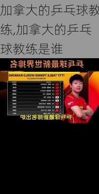 加拿大的乒乓球教练,加拿大的乒乓球教练是谁