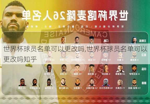 世界杯球员名单可以更改吗,世界杯球员名单可以更改吗知乎