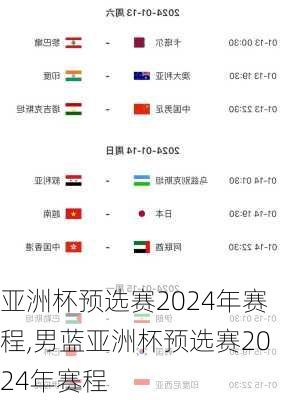 亚洲杯预选赛2024年赛程,男蓝亚洲杯预选赛2024年赛程