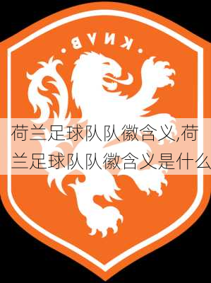 荷兰足球队队徽含义,荷兰足球队队徽含义是什么