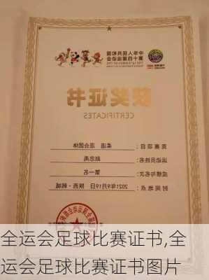 全运会足球比赛证书,全运会足球比赛证书图片