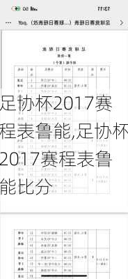 足协杯2017赛程表鲁能,足协杯2017赛程表鲁能比分