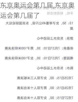 东京奥运会第几届,东京奥运会第几届了