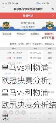 皇马vs利物浦欧冠决赛分析,皇马vs利物浦欧冠决赛分析结果