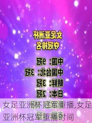 女足亚洲杯冠军重播,女足亚洲杯冠军重播时间