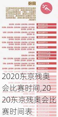 2020东京残奥会比赛时间,2020东京残奥会比赛时间表