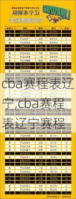 cba赛程表辽宁,cba赛程表辽宁赛程