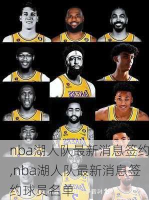 nba湖人队最新消息签约,nba湖人队最新消息签约球员名单