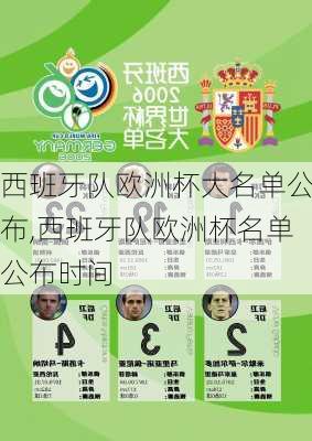 西班牙队欧洲杯大名单公布,西班牙队欧洲杯名单公布时间