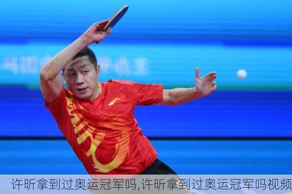 许昕拿到过奥运冠军吗,许昕拿到过奥运冠军吗视频