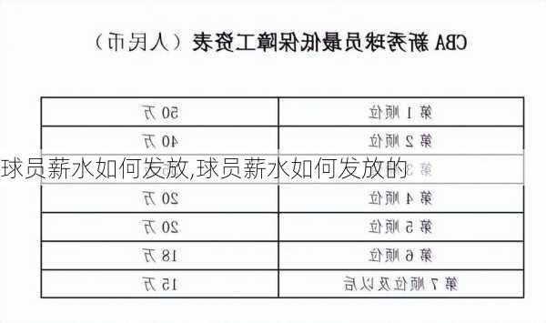 球员薪水如何发放,球员薪水如何发放的