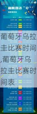 葡萄牙乌拉圭比赛时间,葡萄牙乌拉圭比赛时间表