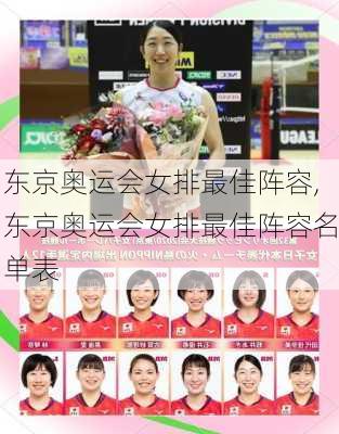 东京奥运会女排最佳阵容,东京奥运会女排最佳阵容名单表