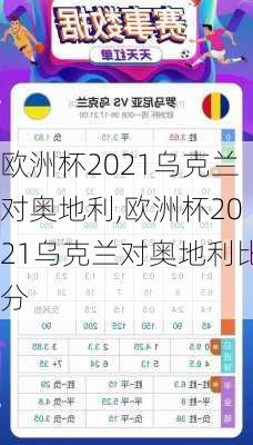 欧洲杯2021乌克兰对奥地利,欧洲杯2021乌克兰对奥地利比分