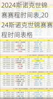 2024斯诺克世锦赛赛程时间表,2024斯诺克世锦赛赛程时间表格